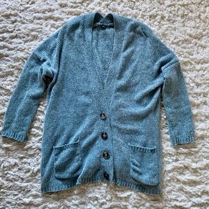 Oversized chenille cardigan